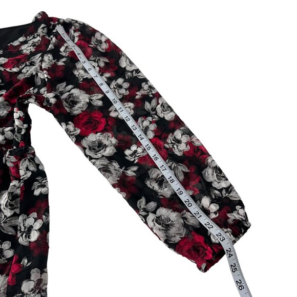 Torrid Womens Pullover Peplum Chiffon Floral Top Blouse Size 2X Multicolor - Picture 7 of 12